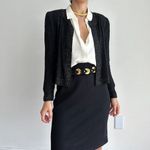 Vintage‎ Silk Beaded Jacket Womens Small Sequin Evening Formal Cocktail STENAY Black Photo 2