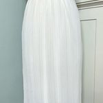 EXPRESS  Off White Pleated Midi Dress with Crochet Trim Small NWT Photo 4