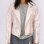 BLANK NYC Lavender faux leather Moto jacket XS NWT. Photo 3