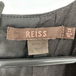 Reiss  Size 10 Dress Black Silk‎ Sheath Beaded Geometric Short Sleeve Cocktail Photo 5