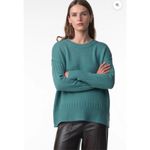 Zaket & Plover Pearl Stitch Wool Blend Knit Sweater in Lagoon Blue Women’s Small Photo 11