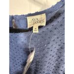 Ava James  Clay Blue Clip Dots‎ Size Medium Belted Top Photo 1