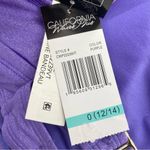 California Waves NWT Shimmery Metallic Bandeau Bikini Top Purple Plus Size 12 Photo 8