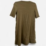 Lululemon Cotton Wrap-Front T-Shirt Athleisure Dress Olive Green size 2 Photo 3