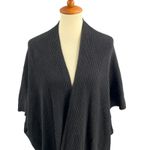 AllSaints Cardigan Ruana Black Wool Blend One Size Open Front Sweater Wrap Photo 1