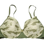 Natori Bliss Perfection Comfort Contour Underwire Bra Green 34C Sage Camo 721154 Photo 0
