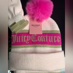 Juicy Couture Beanie Scarf Gloves Set Pink Pom Winter Accessory Set Cozy NWT Photo 1