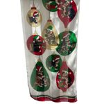 Cute VTG Christmas Cat Scarf Satin Feel Polyester Holiday Kittens Ornaments Photo 1
