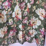 Bellambia L Maxi Dress Silk Blend Green Floral Halter Neck Size L Photo 5