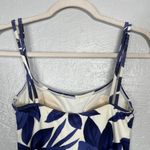 La Blanca Women 8 White Blue Floral Tropical Tankini Swim Pads Built in Bra Crop Photo 5