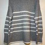 Inner circle light grey with white horizontal stripes sweater long sleeve Size L Gray Size L Photo 2