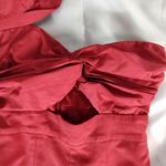 Bebe  Red One Shoulder Romper Photo 2