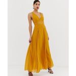 ASOS  Marigold Yellow Lace Bridesmaid Maxi Dress Photo 9