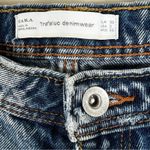 ZARA Distressed Jeans Womens 6 Medium Wash High Rise Straight Leg Streetwear Photo 5
