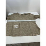 Apostrophe Womans Woman Size 2XL Brown Beige Long Sleeve Pullover Sheer Blouse Photo 4