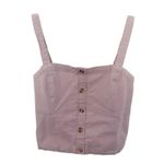 Abercrombie & Fitch Lavender Lilac Tank Top Boning Button Down Crop Tank Size M Photo 0