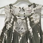 Knox Rose Boho Tank Top Green White Tie Dye Crochet Sleeveless Size S Photo 1