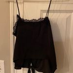 Out From Under Satin Black Tied Tank Top Photo 4