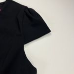 Betsey Johnson Betsy Johnson Puff Cap Sleeve Black Sheath Midi Dress Body Skimming Size 10 Photo 10