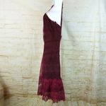 Free People Dress Women M Burgundy Red Natasha Lace Halter Bodycon Mini Party Photo 9