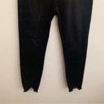 EUC Kancan High Rise Skinny Button Fly Chewed Up Raw Hem Black Jeans Size 15/31 Photo 4