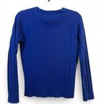 Tommy Hilfiger Vintage Y2k  Blue V Neck Cable Knit Long Sleeve Top Shirt Photo 4
