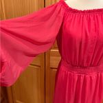 Sofia Jeans by Sofia Vergara Women's Off the Shoulder Dress W/ Blouson Sleeves
・ Pink Size L Photo 2