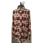Ariat New NWT $85 Womens NWT S Fillmore Shirt Jacket Red Cream White Warm Button Photo 6