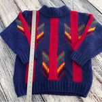 Vintage 80’s Wool Blend Funky Knit Sweater​ Pink Size M Photo 6