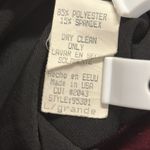 Vintage Lace Up Back Burgundy and Black Velvet Long Sleeve Dress Made USA Large Photo 12