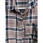 BKE Womens Plaid Long Sleeve Button Up Shirt Brown Black White Red Size S Photo 6