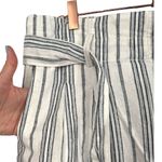 Madewell  Linen Cotton‎ Paperbag Waist Striped Pants Size 12 Nautical Beachy Photo 9