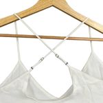 Naked Zebra  Blouse White Ruffle Layered Cross Straps Sleeveless Medium New Photo 1