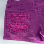 Baby Phat Purple Denim Shorts Size 10 Embroidered Pockets Y2K Photo 9