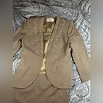 Vintage Taupe Beaded Skirt Suit & Cami medium Tan Photo 7