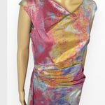 Rickie Freeman for Teri Jon
80s Rainbow Metallic Ruched Jagged Cap Sleev… Pink Size 12 Photo 3