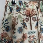 Japna Sleepwear Size Small Button Up Top And Shorts Floral‎ Monkey Rayon Linen White Photo 5