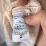 Time And Tru  Women's Pink Striped Top with Swiss dots xl nwt Photo 4