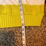 Kendall + Kylie Color Block Cable Knit Cropped Sweater Small White Black Yellow Photo 4