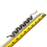 Grey faux pearl and black beaded bracelet Gray Photo 5