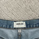 AGOLDE Parker Vintage Cut Off Short light wash distressed frayed hem button fly Photo 7