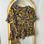 Madewell flower garden floral faux wrap peplum blouse top Photo 7