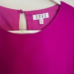 TCEC Pink Ruffle Sleeve Flounce Hem Shift Dress Size Medium Women’s Magenta Photo 4