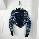 Free People  Fair Isle Carnival Knit Cropped Shrug Sweater Size S Photo 2
