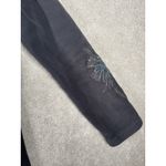 Athleta Zip Up Jacket Size S Gray And Teal With Stitched Flower Design Photo 1