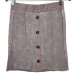 Vintage Havana  Gray Mini Skirt NWT Size Medium Gray Distressed Dye Skirt Photo 0