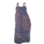 Nookie  Dress Womens Medium Blue Purple‎ Vision Midi Mesh Corset Square Neck Photo 4