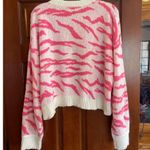 LNA  ANIMAL PRINT SWEATER PINK CREAM MEDIUM Photo 3