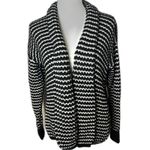 Michael Stars NWT! Knit Open Camden Drapey Cardigan Size Small Black & White Photo 3
