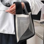 Mini Striped Pattern Knit Bag Photo 1